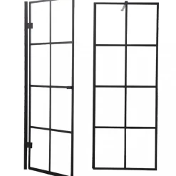 Duschväggar med svarta profiler | 8mm säkerhetsglas