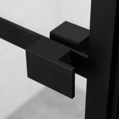 Duschvägg med svart spröjs | Stilren design | 6mm säkerhetsglas