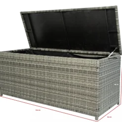 Dynbox i konstrotting | 420L | Grå | 134x54x59cm