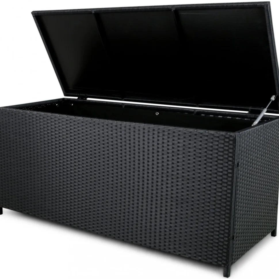 Dynbox i konstrotting till utemöbler | 420L | Svart