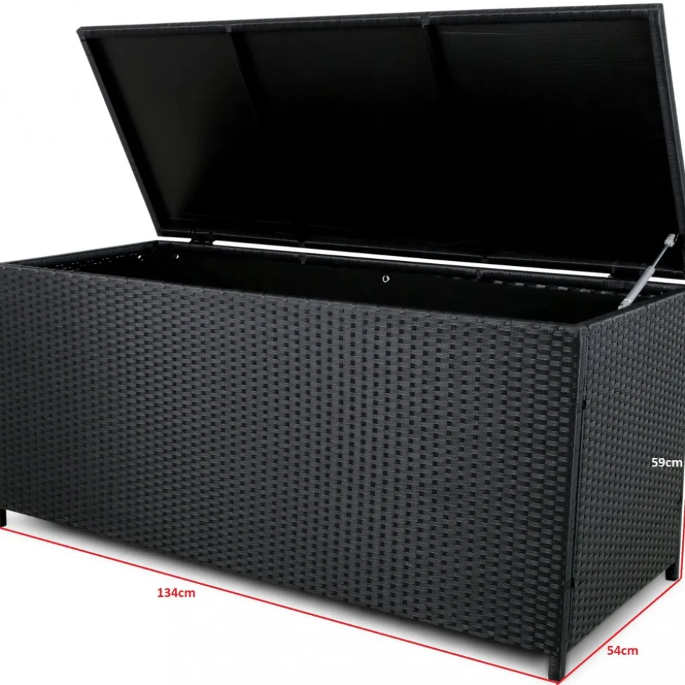 Dynbox i konstrotting till utemöbler | 420L | Svart