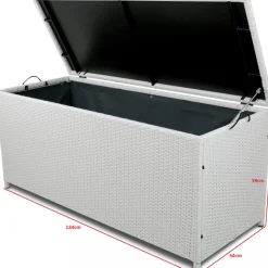 Dynbox i konstrotting till utemöbler | 420L | Vit