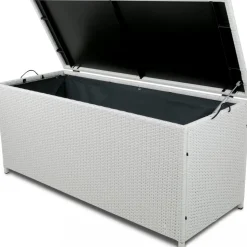 Dynbox i konstrotting till utemöbler | 420L | Vit