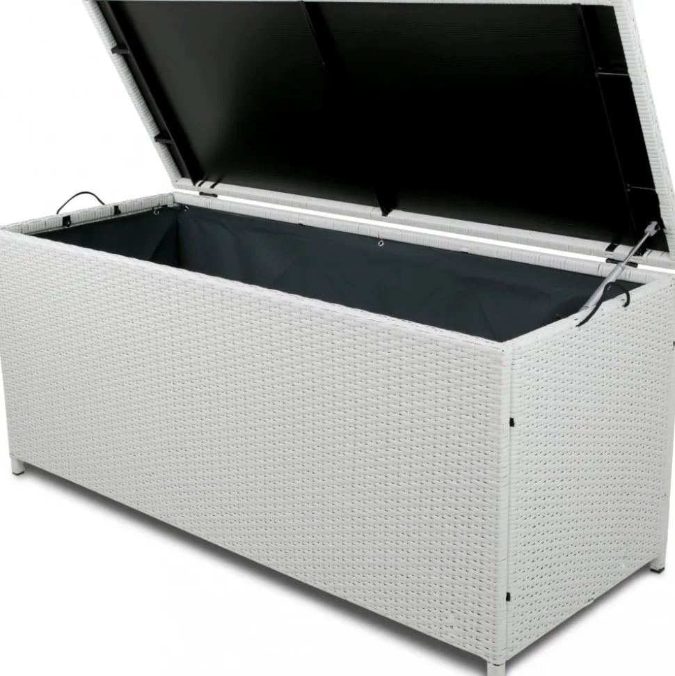 Dynbox i konstrotting till utemöbler | 420L | Vit
