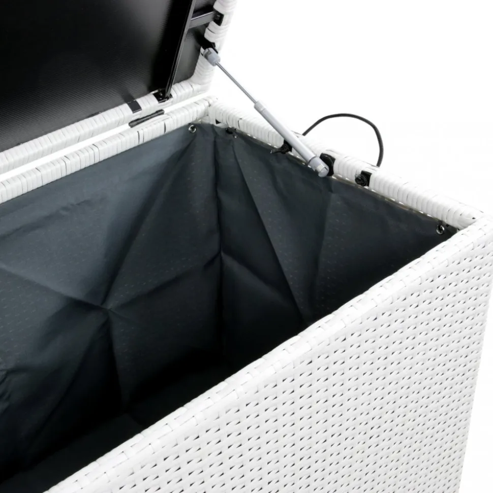 Dynbox i konstrotting till utemöbler | 420L | Vit