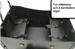 Eldriven Cargobike | Lådcykel för 4 barn | 250W Ananda-motor, LG-batteri & Shimano 6-växlar