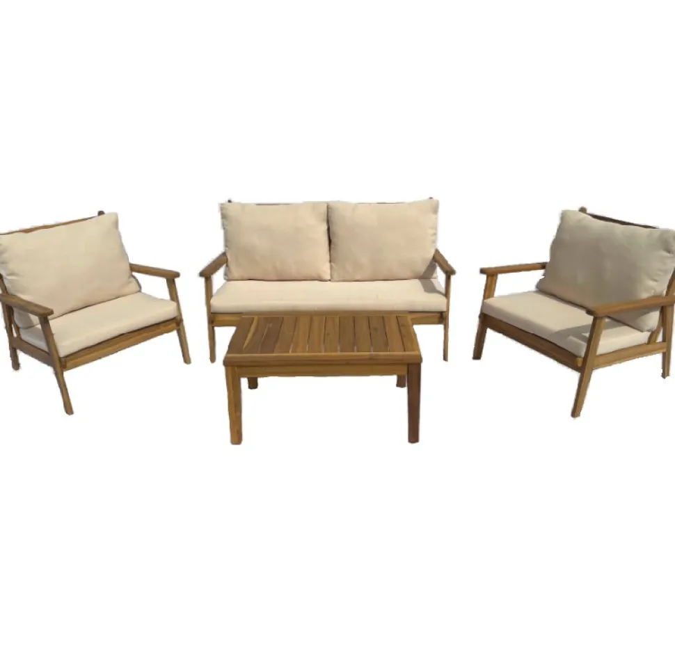 Elegant lounge grupp | Akacia trä | Modern design | Toronto