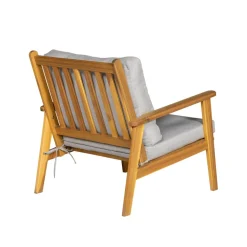 Elegant loungeset i trä | Akacia | Loungegrupp utomhus | Grå