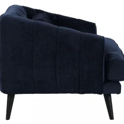 Elegant textilfåtölj | Mörkblå | Celeste