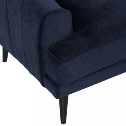 Elegant textilfåtölj | Mörkblå | Celeste
