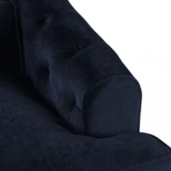 Elegant textilfåtölj | Mörkblå | Celeste