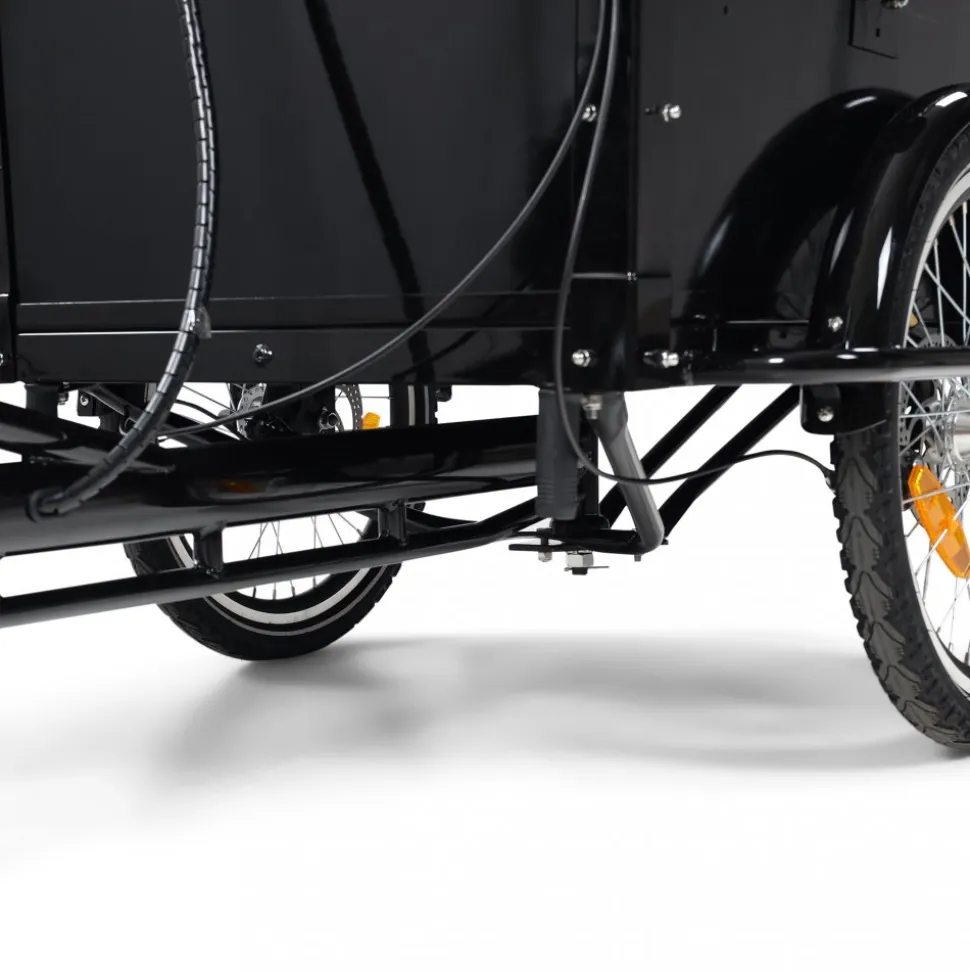 El-lådcykel - 17Ah batteri - Svart trälåda