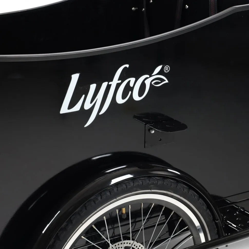 El-lådcykel - 17Ah batteri - Svart trälåda