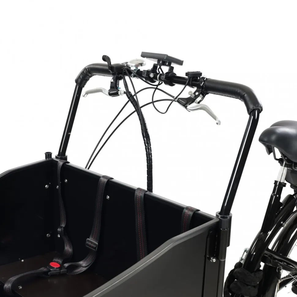 El-lådcykel - 17Ah batteri - Svart trälåda