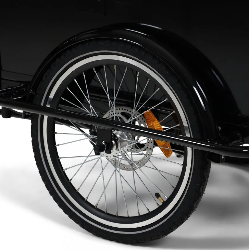 El-lådcykel - 17Ah batteri - Svart trälåda