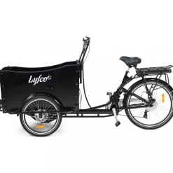 El-lådcykel - 17Ah batteri - Svart trälåda