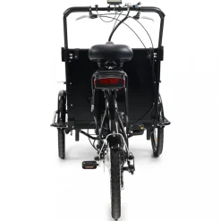 El-lådcykel - 17Ah batteri - Svart trälåda