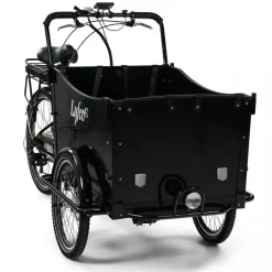 El-lådcykel - 17Ah batteri - Svart trälåda