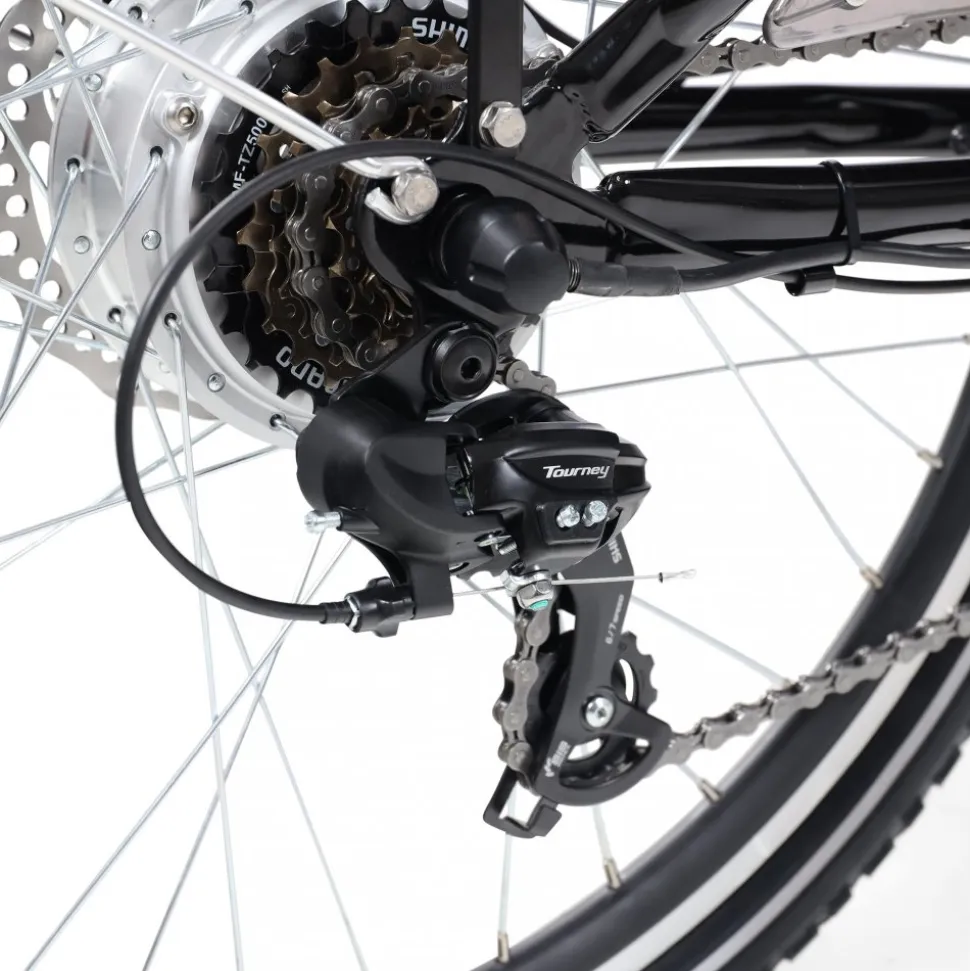 El-lådcykel - 17Ah batteri - Svart trälåda