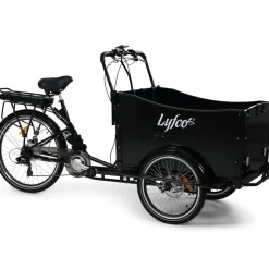 El-lådcykel - 17Ah batteri - Svart trälåda