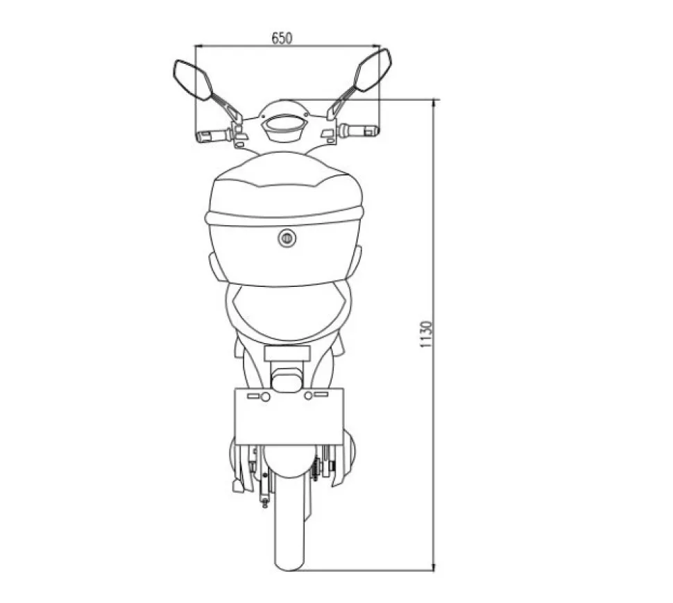 Elmoped 1000 W | Moped klass 1 | Grå