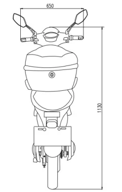 Elmoped 500W | 48V 20Ah batteri | Upp till 45 km räckvidd | Moped klass 2 | Tyst & kompakt för stadskörning