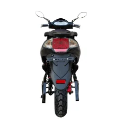 Elmoped 2000W | 72V 20Ah litiumbatteri | Upp till 45 km/h | Moped klass I | Räckvidd 50 km | Svart med röda detaljer