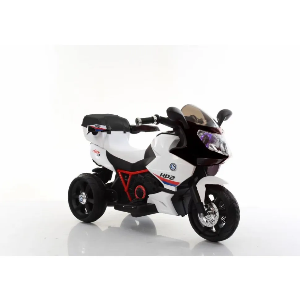 Elmotorcykel för barn | 7Ah | Dubbla motorer | Röd/Vit