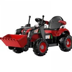 Eltraktor för barn 6V | Grävskopa | 4,5Ah | Röd/Svart