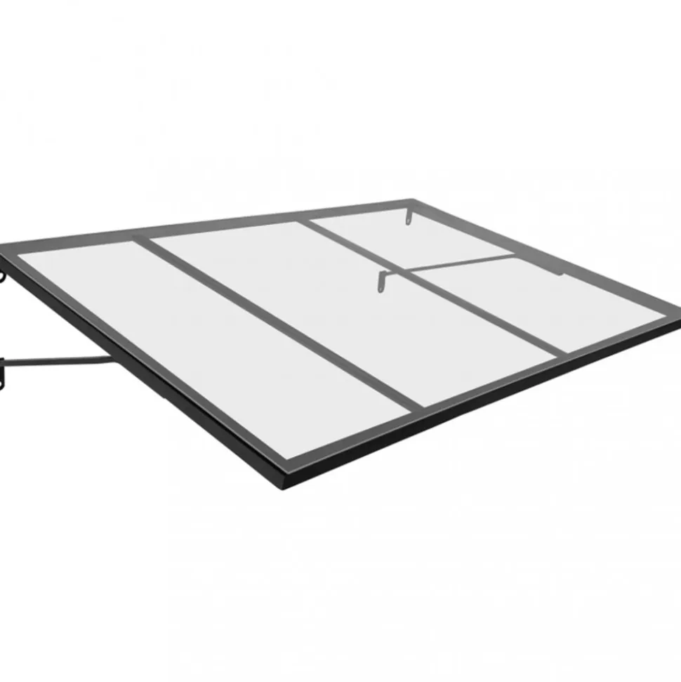 Entrétak 113x80cm | Kallvalsat stål | Polykarbonat