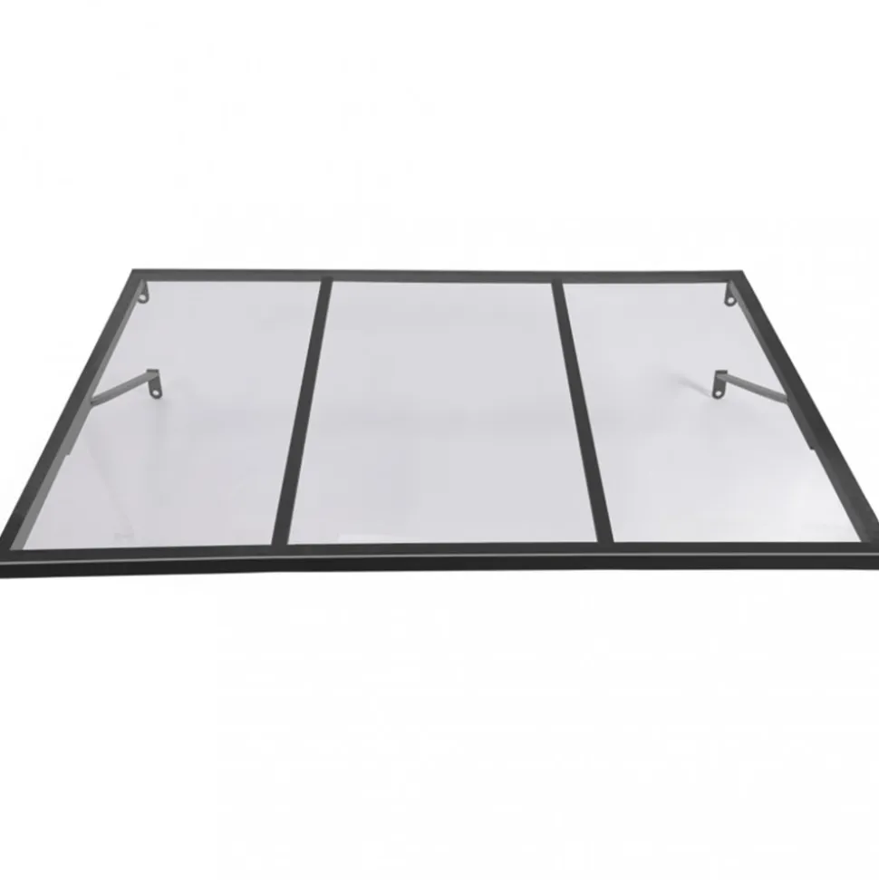 Entrétak 113x80cm | Kallvalsat stål | Polykarbonat