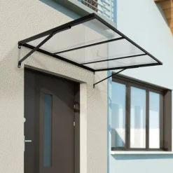 Entrétak 113x80cm | Kallvalsat stål | Polykarbonat