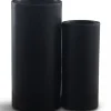 Fiberarmerade utekrukor | 2-pack Cylinderformade | Svart