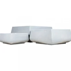 Fiberarmerade utekrukor | 3-pack | Ljusgrå