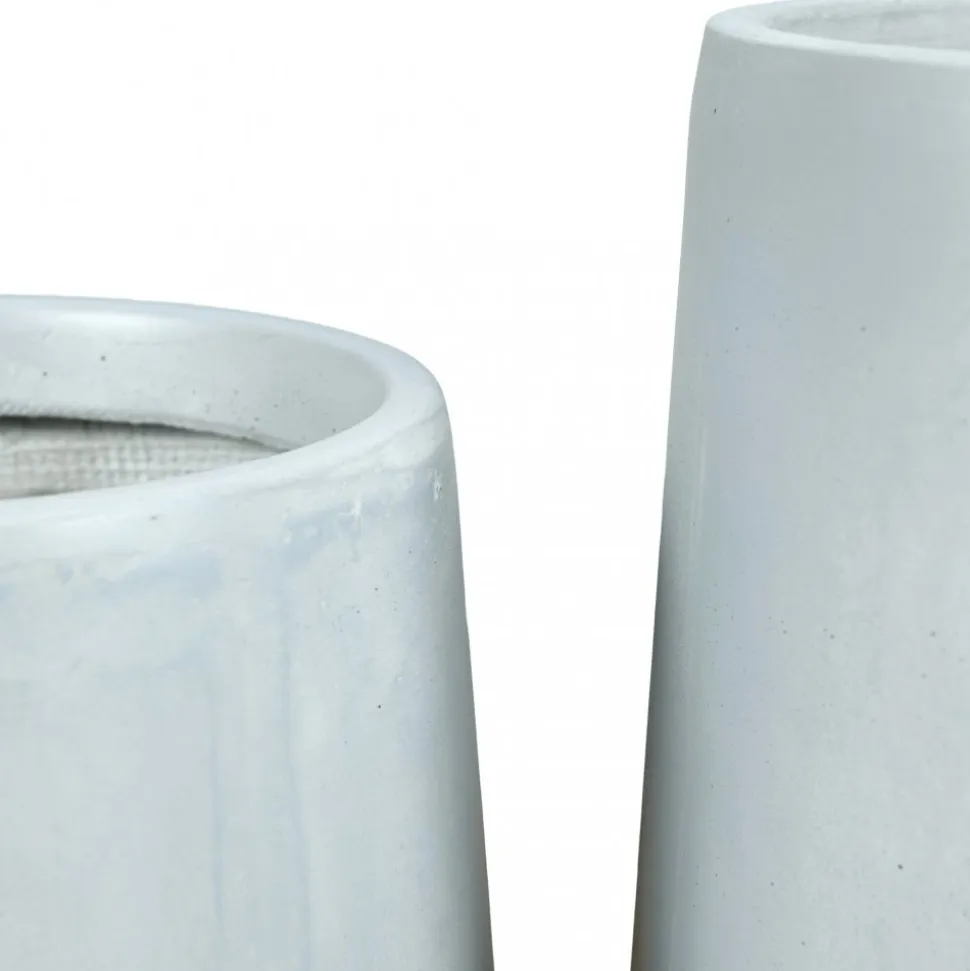Fiberarmerade utekrukor | 2-pack | Ljusgrå