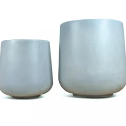 Fiberarmerade utekrukor | 2-pack | Ljusgrå