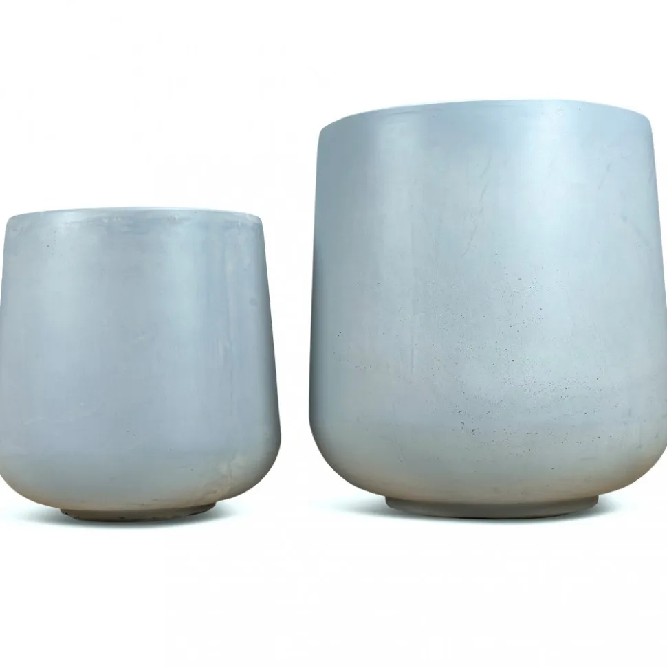 Fiberarmerade utekrukor | 2-pack | Ljusgrå