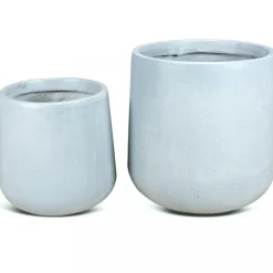 Fiberarmerade utekrukor | 2-pack | Ljusgrå