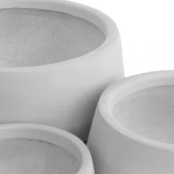 Fiberarmerade utekrukor | 3-pack | Ljusgrå
