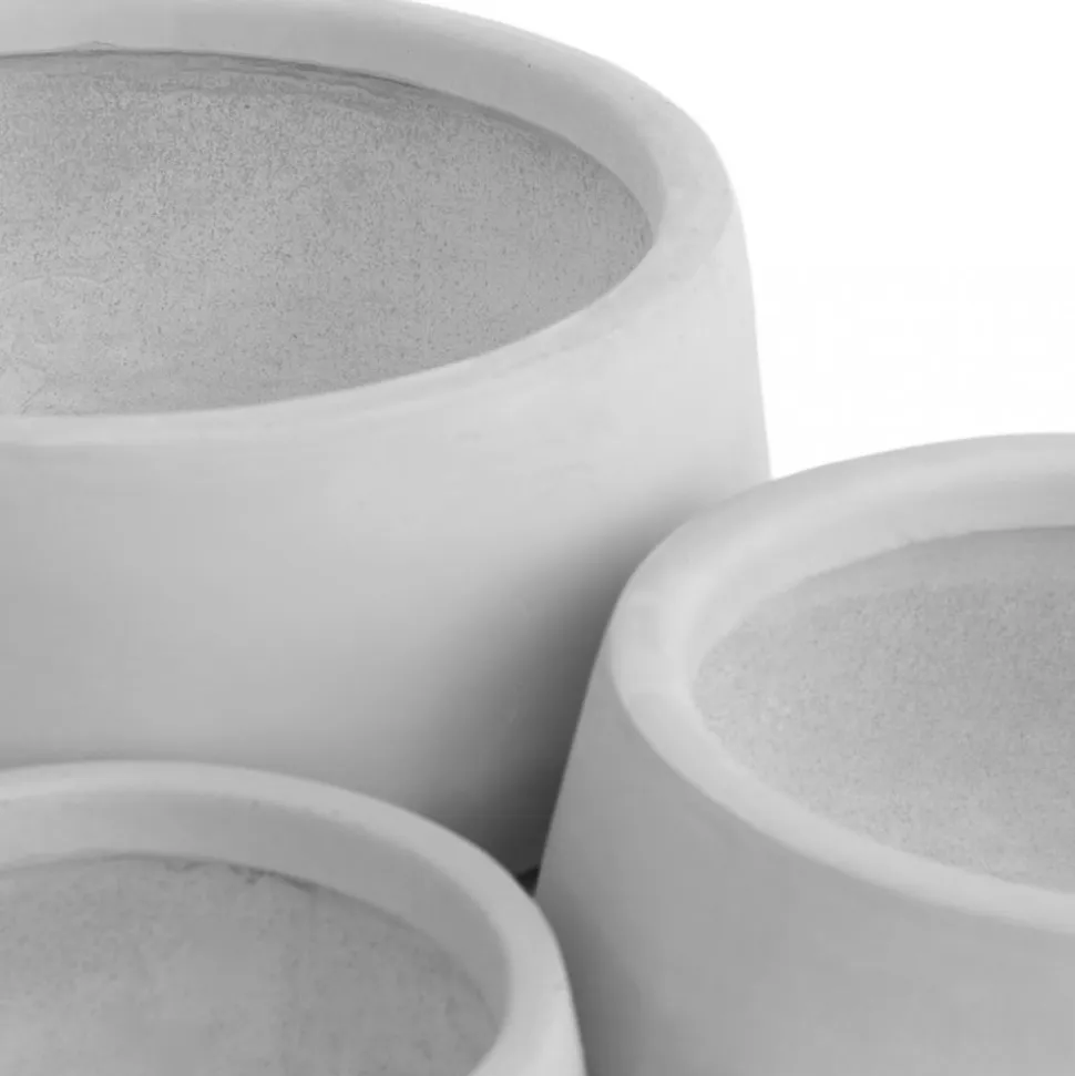 Fiberarmerade utekrukor | 3-pack | Ljusgrå
