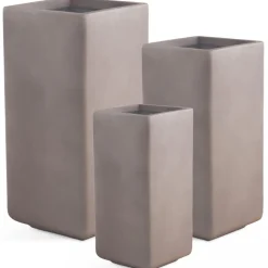 Fiberarmerade utomhuskrukor - Högsmal - Brun