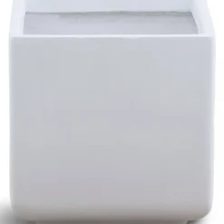 Fiberarmerade utomhuskrukor - Kubformad - Vit