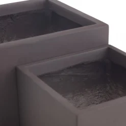 Fiberarmerade utomhuskrukor - Mörkbruna - 2-pack