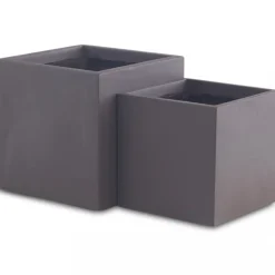 Fiberarmerade utomhuskrukor - Mörkbruna - 2-pack