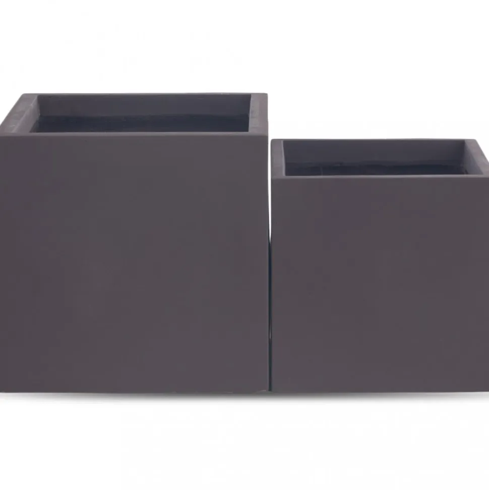 Fiberarmerade utomhuskrukor - Mörkbruna - 2-pack