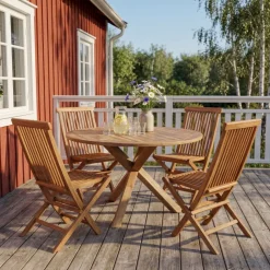 Fällbar teakstol | Klassisk utestol i hållbart teakträ | Solö 2-Pack