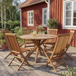 Fällbar teakstol | Klassisk utestol i hållbart teakträ | Solö 2-Pack