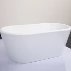 Fristående badkar 160cm | Lucite akryl | Rund design | A-05