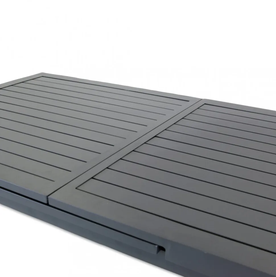 Förlängningsbart bord i aluminium 180-240cm | 8 positionsstolar