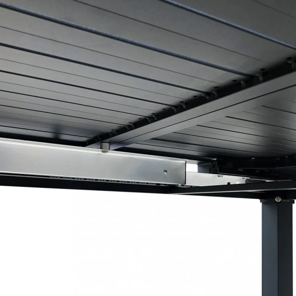 Förlängningsbart bord i aluminium 180-240cm | 8 positionsstolar